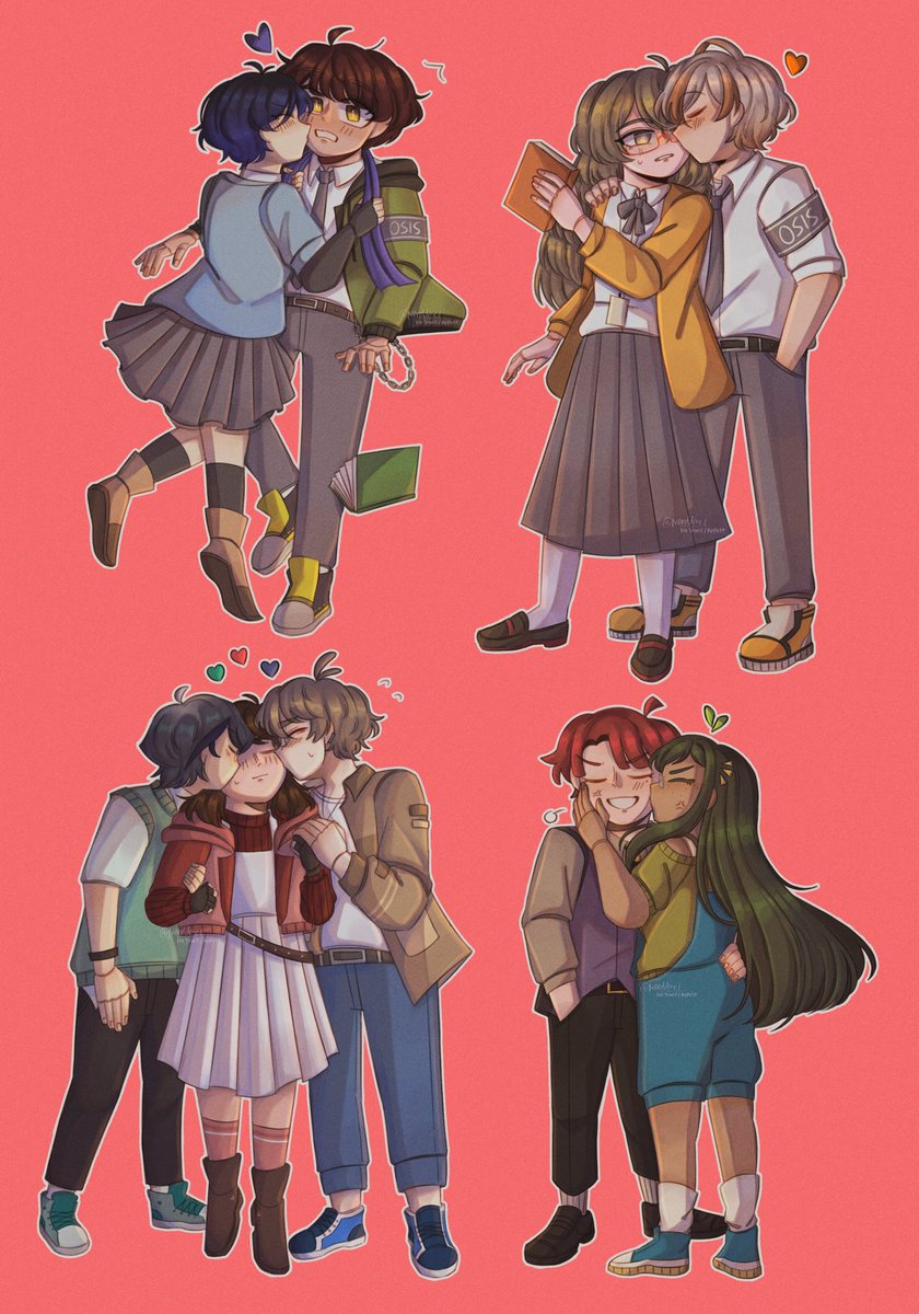 Happy valentines day everyone 🫶❤️💌
The cheek kiss OCTP series so far

#art #ocsbase #mels_liloc