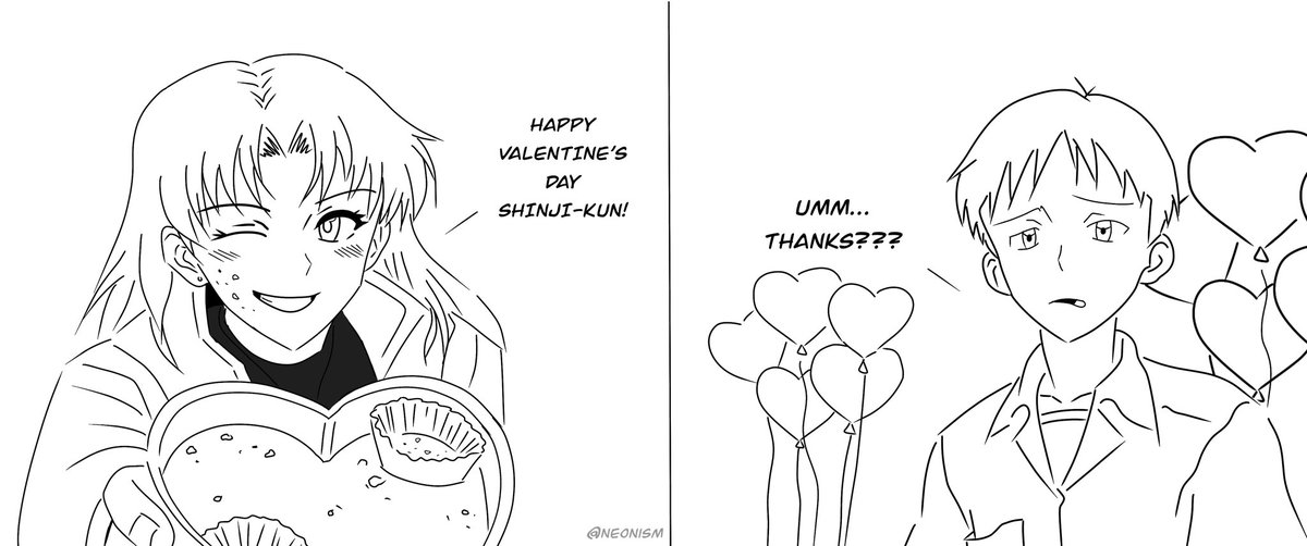 Happy Valentine's Day!!! ~ ❤️ #EVANGELION #Misato #Shinji