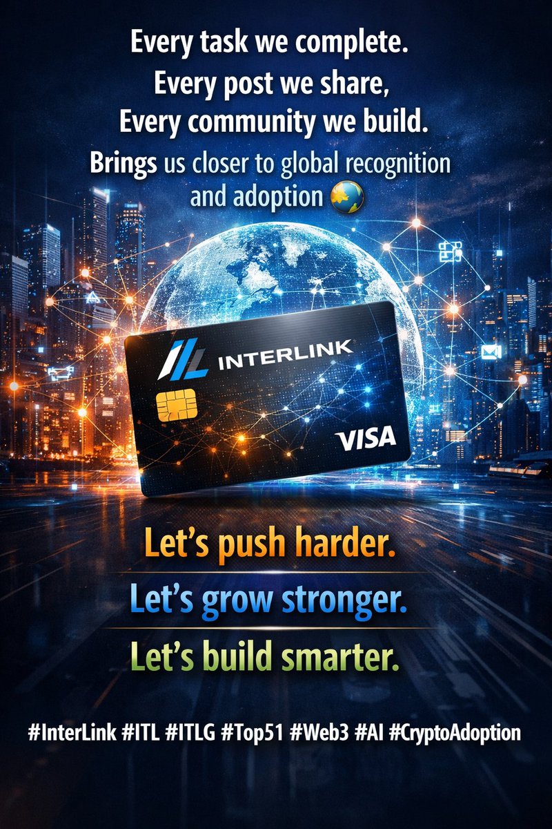 geethaansh89's tweet photo. Every task we complete.
Every post we share.
Every community we build.
Brings us closer to global recognition and adoption 🌍
🏆 Let’s push harder.
Let’s grow stronger.
Let’s build smarter.
#InterLink #ITL #ITLG #Top51 #Web3 #AI #CryptoAdoption https://t.co/CTC6vph3qf