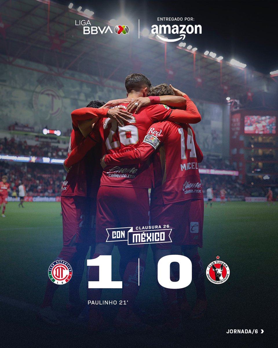 LigaBBVAMX's tweet photo. ¡@TolucaFC no quita el dedo del renglón! 🔥

Los Diablos siguen haciendo de su casa una fortaleza y vuelven a ganar frente a su gente. 😈

#MarcadorFinal entregado por @amazonmex. 📦
🗞️✍🏼: https://t.co/6cE8dZ88yr

#AmazonMX | #EntregamosTodoPorElFut | #LaLigaDeLaAfición | #TOLXOL | #ConMéxicoC6 | #J6