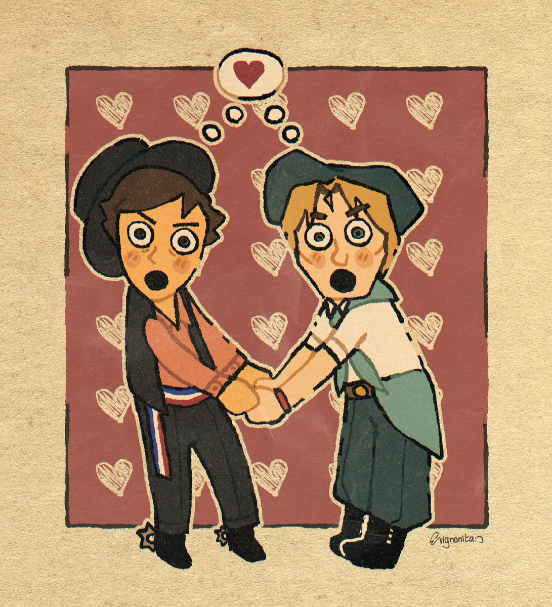 bonus.. los hice en tomodachi life y ya están casados y todo, pero aún se ponían en pánico cuando me los quedaba viendo NDKDJDL #argchi