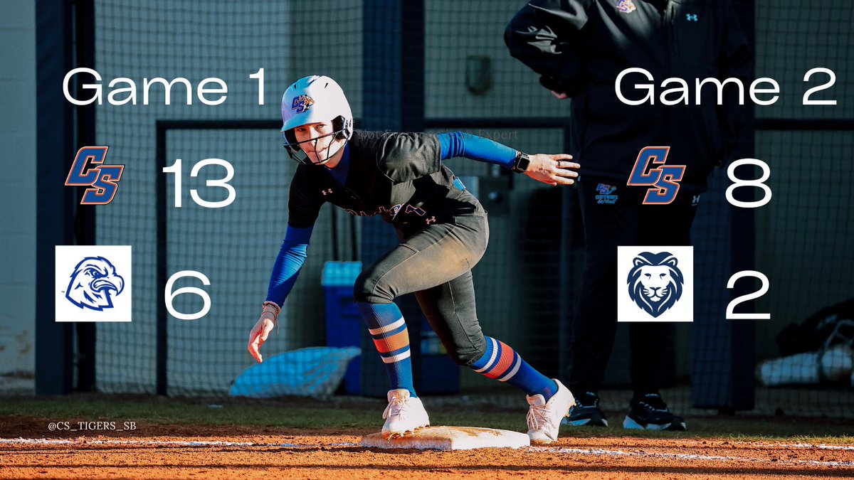 CS_Tigers_SB's tweet image. Tigers have a big day at the plate hitting 8 HR 💣 G1: Coble W G2: Garner Tigers improve to 6-2 overall. #tigerpride 🐅