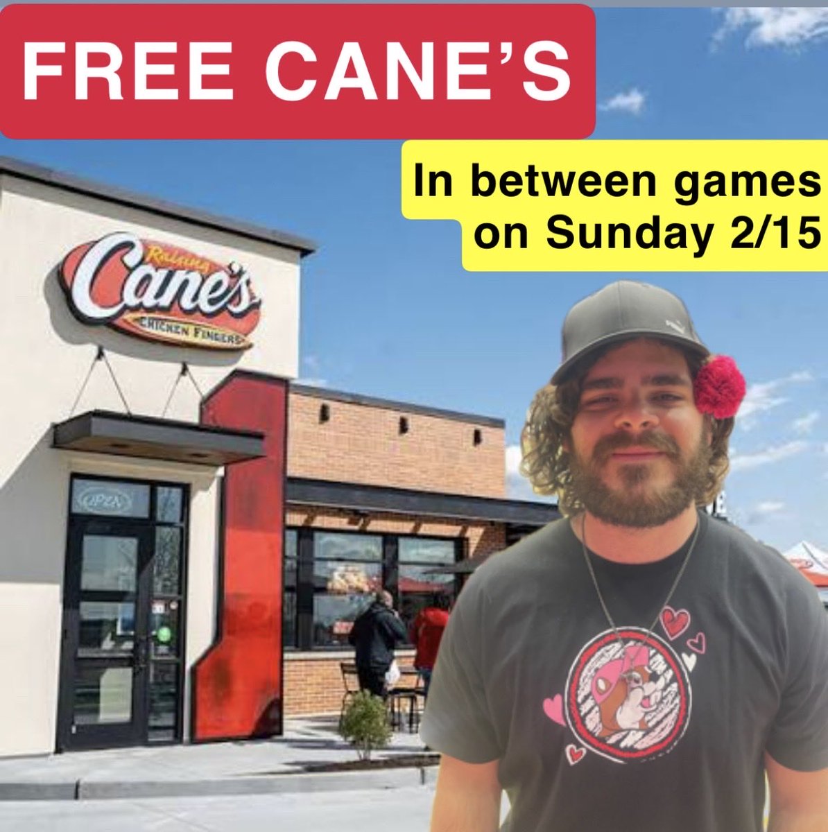 SIU_DawgPound's tweet photo. YOU READ THAT RIGHT‼️

Dawg Pound will be doing a social event in between the Basketball games Sunday and giving away FREE CANES! Find us in the Champions Club 🐓

(Event open to all students, food for first 100 students, must have Student ID)
#Salukis #FreeChicken https://t.co/nSGgjrHUWJ