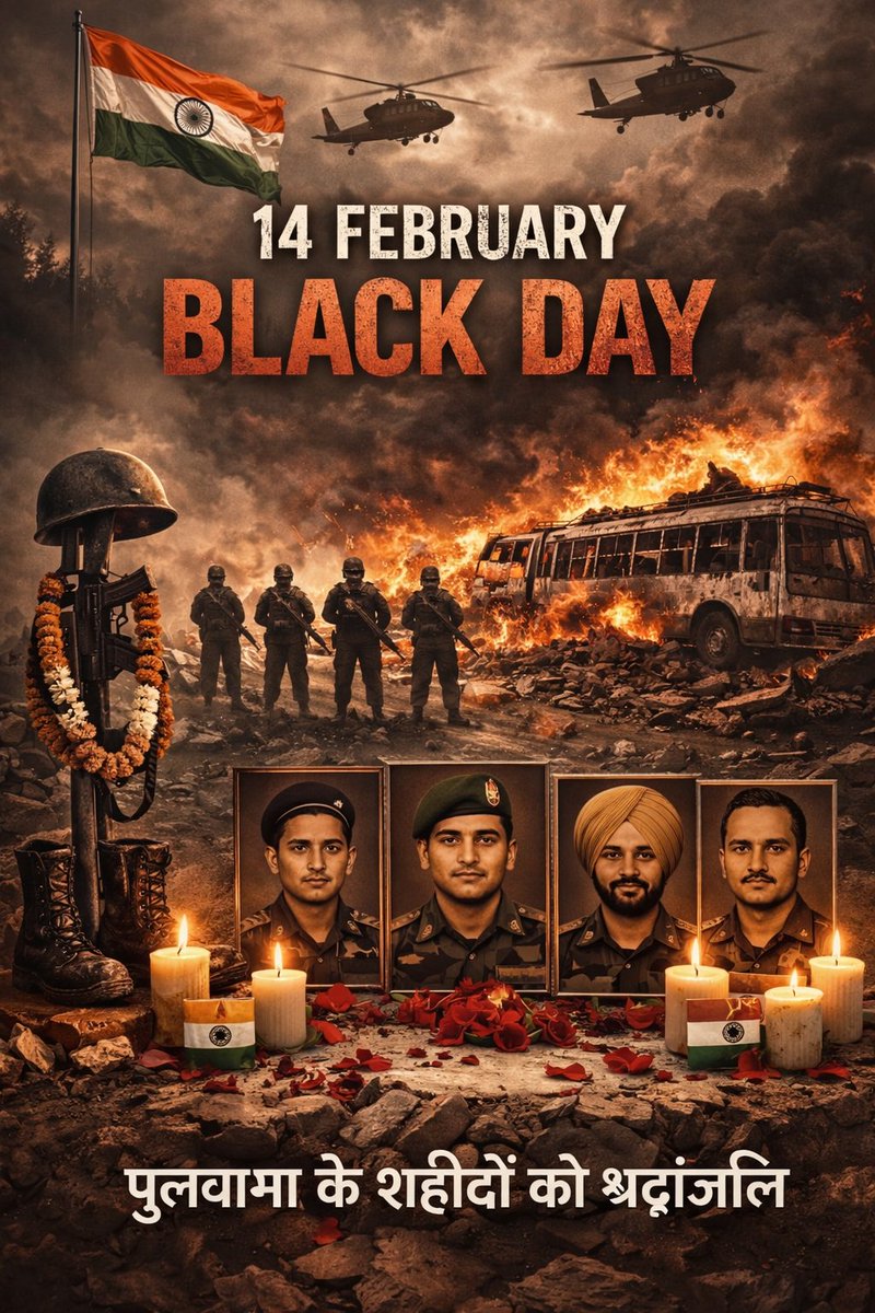 #पुलवामा हमले में शहीद हुए वीर सैनिकों को श्रद्धांजलि और उनके परिवारों को नमन...!

देश आपका ऋणी है..!
🙏🙏🙏
#PulwamaAttackday 
#पुलवामा_शहीदों_को_नमन 
#PulwamaTerrorAttack