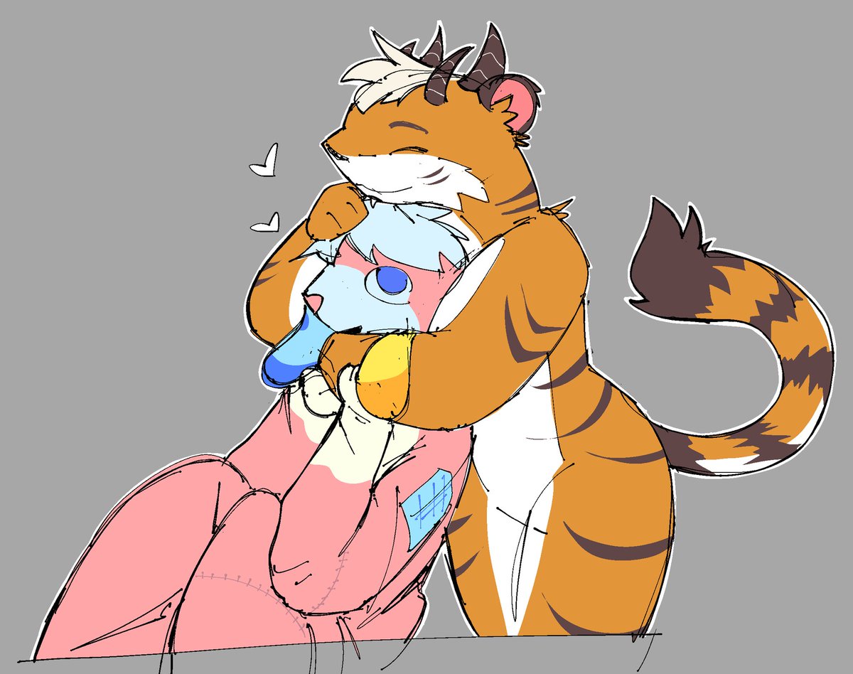 A valentine gift I got for me and hubby. 

Happy Valentines day <a href="/beesbumbled/">Sleepypuppyzone.bsky.social</a>. Sorry I couldn't get you more this year. Hope better career means I can actually afford getting you gifts in the future 

🎨 : <a href="/Komodonnie04/">Donnie 🐍</a>