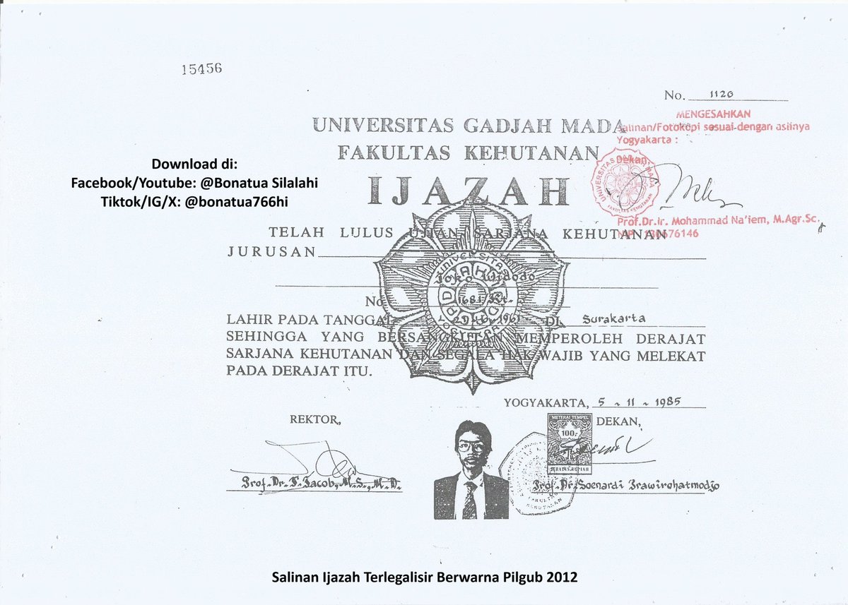 Kenapa legalisir ijazah Jokowi tidak bertanggal? 
#SiKurapPerusakNegara 

Aturan legalisir pada saat itu UU No. 30/2014 Pasal 73, ayat (4):
"Legalisir harus memuat tanggal, tanda tangan pejabat yang mengesankan, dan cap stempel"
#SiKurapPerusakNegara