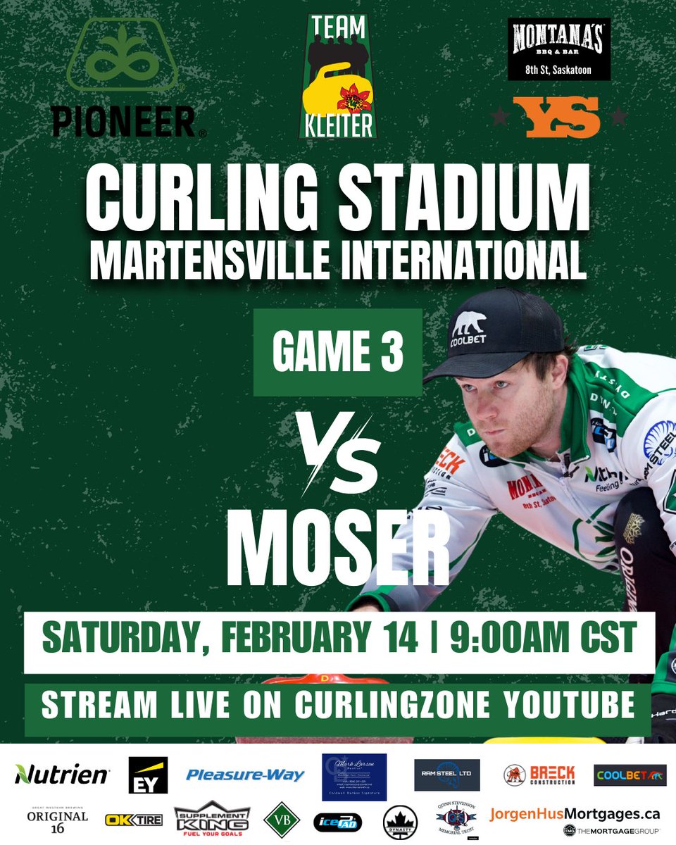 GAME 3 | #TeamKleiter 

🗓️: Saturday, Feb. 14
⏰: 9:00am CT
🆚: Moser
💻: CurlingZone YouTube

#KleiterNation