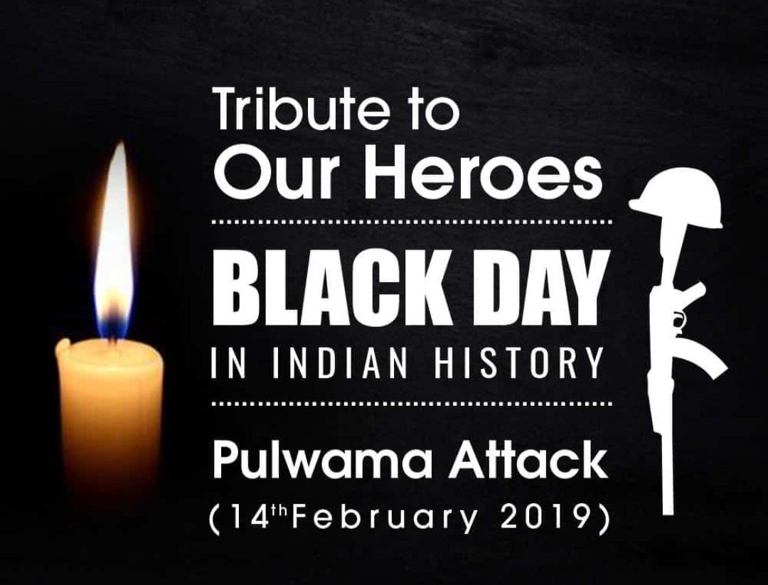 🇮🇳 Tribute to the brave hearts of the Pulwama attack.
Your sacrifice will never be forgotten.
Salute to our heroes. Jai Hind🫡
#BlackDay 
#PulwamaAttack