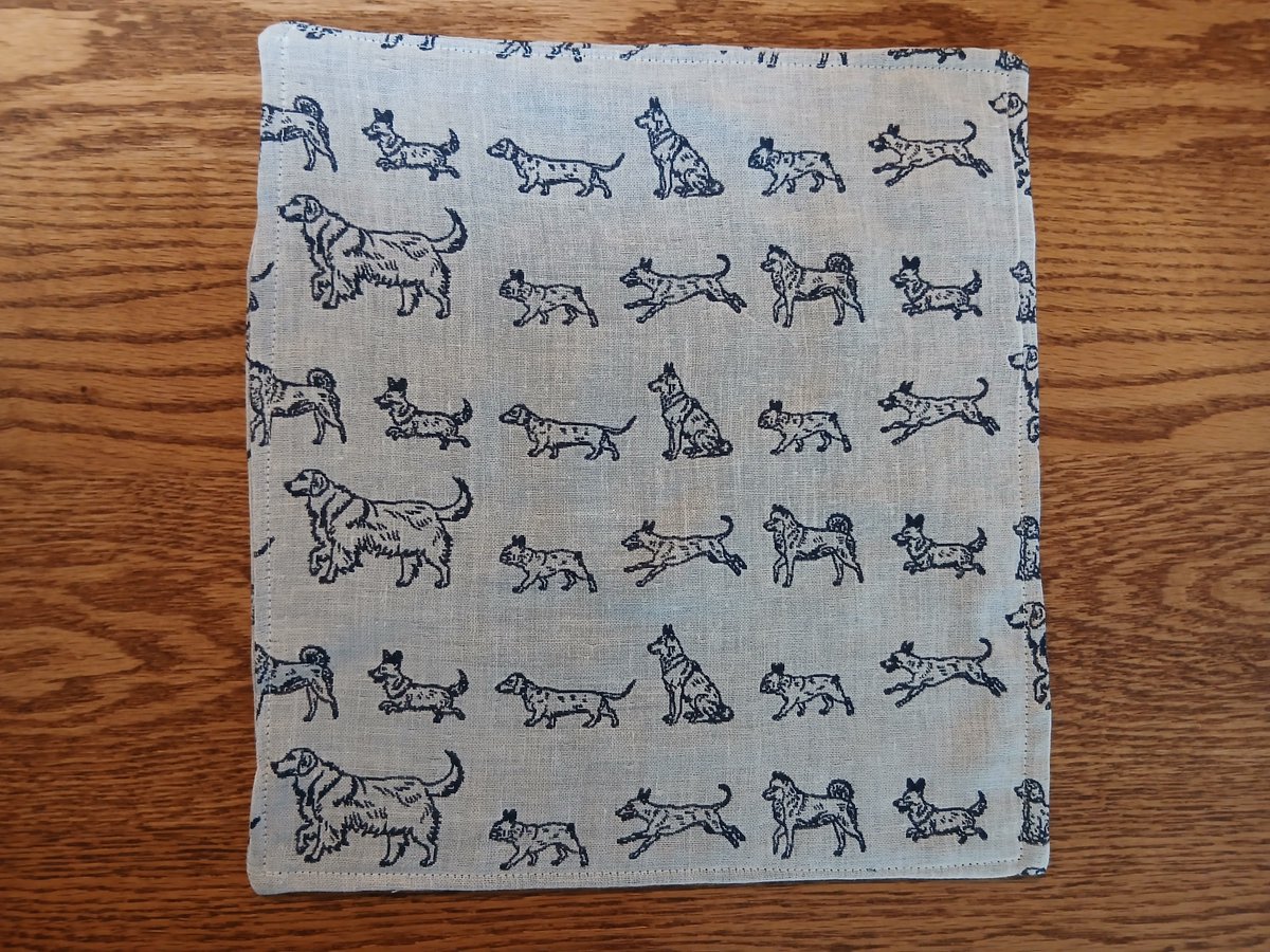 犬のガーゼハンカチを作った🐕️🐩 生地は大塚屋ネットショップ 播州織