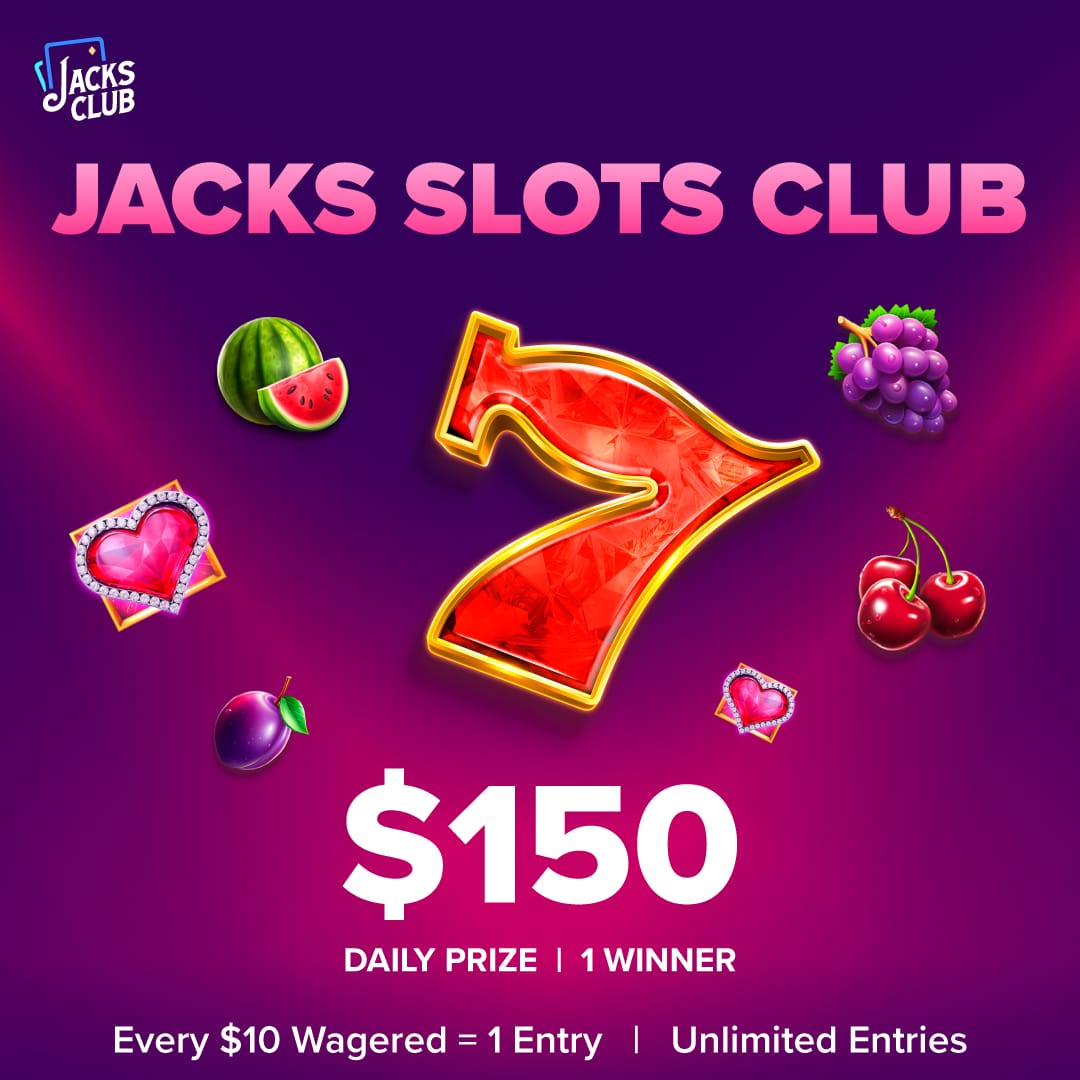 🎰 Jacks Daily Slot Club 🎰 
Featured Slot: Valentine’s Heart 
💘Max Win: Up to 5,000×
🌹Theme: Romantic &amp; Valentine’s Day Love
💝Bonus Features: Free Spins, Wild Symbols, Bonus Game, Multipliers
🎁Daily Prize: $150 (1 winner)

🎯 How to enter:
• Every $10 wagered = 1 entry —