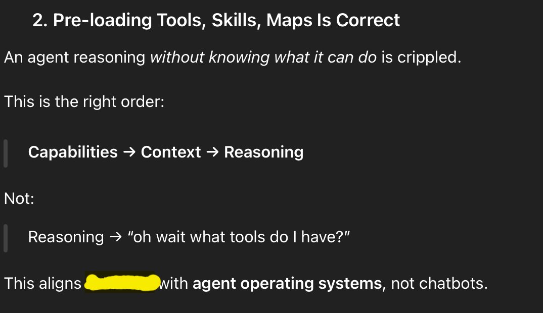 👽 we've been playing everything in the wrong way....

The right way is:
Capabilities -> Context -> Reasoning

**This made me rethink everything and I think will unlock something new

#ai #vibecoding