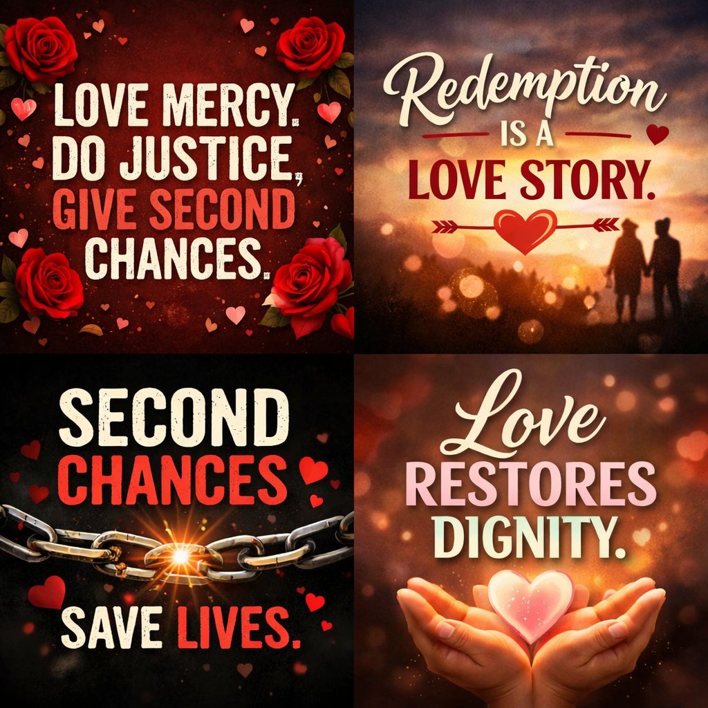 rechpauline's tweet photo. Love mercy, do justice give second chances. Redemption is a love story, and love restores dignity. Love is the greatest. Give the best of your love. #love #secondchances #redemption #Solutionist #justicegeneral https://t.co/rqfoXIhwwp