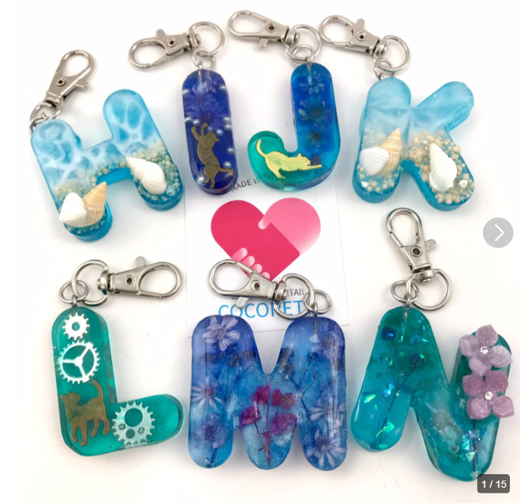 アルファベットの「H」から「N」までのイニシャルをモチーフにした