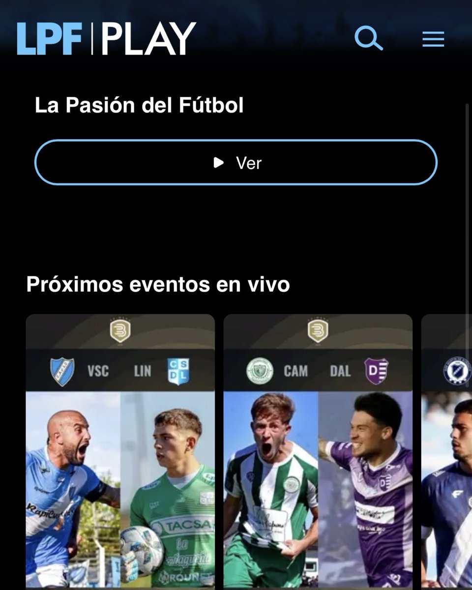 Con el compromiso asumido de seguir profundizando el vínculo con los hinchas, desde la <a href="/afa/">AFA</a>, mediante la innovación tecnológica, seguimos haciendo historia.

Sean bienvenidas la Primera Nacional y la Primera B a LPF Play. AFA somos todos y todos somos La Pasión del Fútbol.