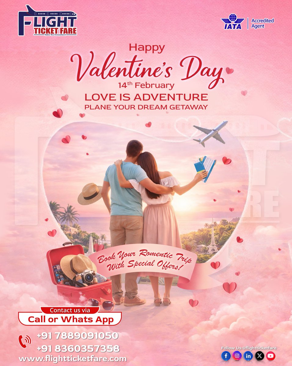 flightticketfar's tweet photo. Happy #ValentinesDay ✈️ https://t.co/vA2MnkWtrU