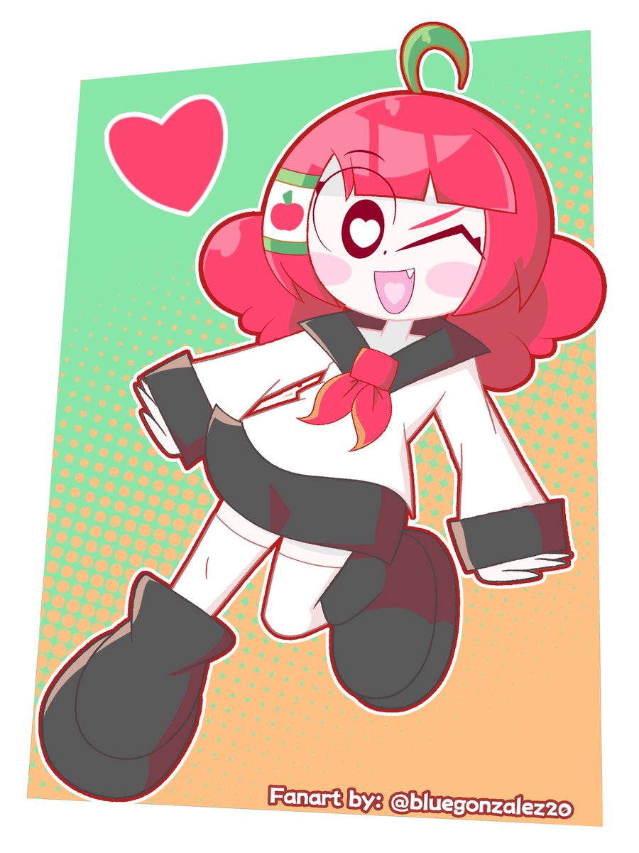 The cutest apple 🍎🩷💢
OC by <a href="/grape_soda14/">grape soda 🍇🧪💊</a> 
#fanart