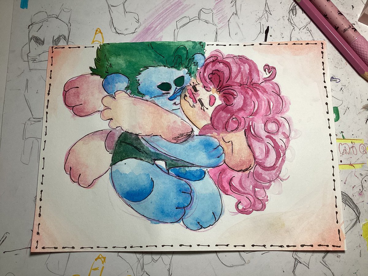 Yayyy! Happy Valentine’s Day everybody💕💓🫶 

I just made some silly little paintings of them for today teehee
#TROLLSTWT #yumeship