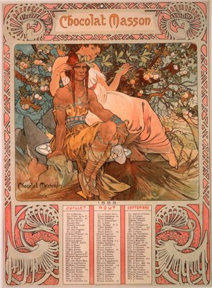 バレンタインデーにちなんでミュシャのチョコにまつわる作品をご紹介