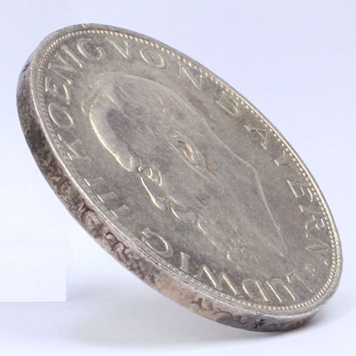 ドイツ帝国 バイエルン王国 1914年 3マルク銀貨 ルートヴィヒ3世