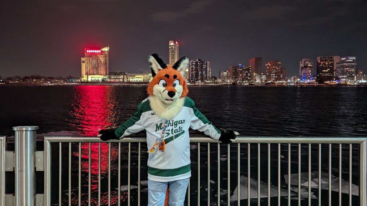 foxoninternet's tweet photo. a late #fursuitfriday at #mcfc2026, with a view of Canada behind me across the river

📸: @RaideroRacc and @Syke_Racc https://t.co/8P7UERNprU