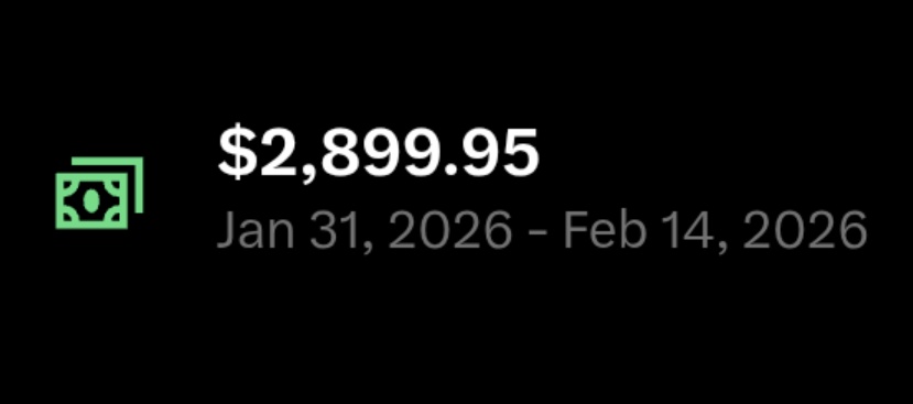X収益、2週間でコレって、マジ…！？！？！？2週間で45万円くらいってコト…！？！？イーロン・マスクありがとうございます！これからはTwitterのことXって呼びます！！一生ついてきます…！！青い鳥とかもういらないです！！一生クソダサいアルファベットのXのロゴでいいです！！！