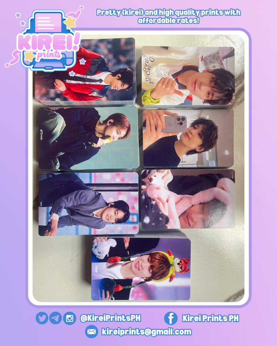 ୨୧ #PrintsbyKirei ⋆౨ৎ˚⟡˖ ࣪ ౨ৎ˚
Pricelist: tinyurl.com/KireiPrintsPri…

Photocard (glossy noncoated)

🏷️lf printing services hand banner photocard polaroid cupsleeve events postcard filmstrip photostrip heart button pin kpop anime ppop