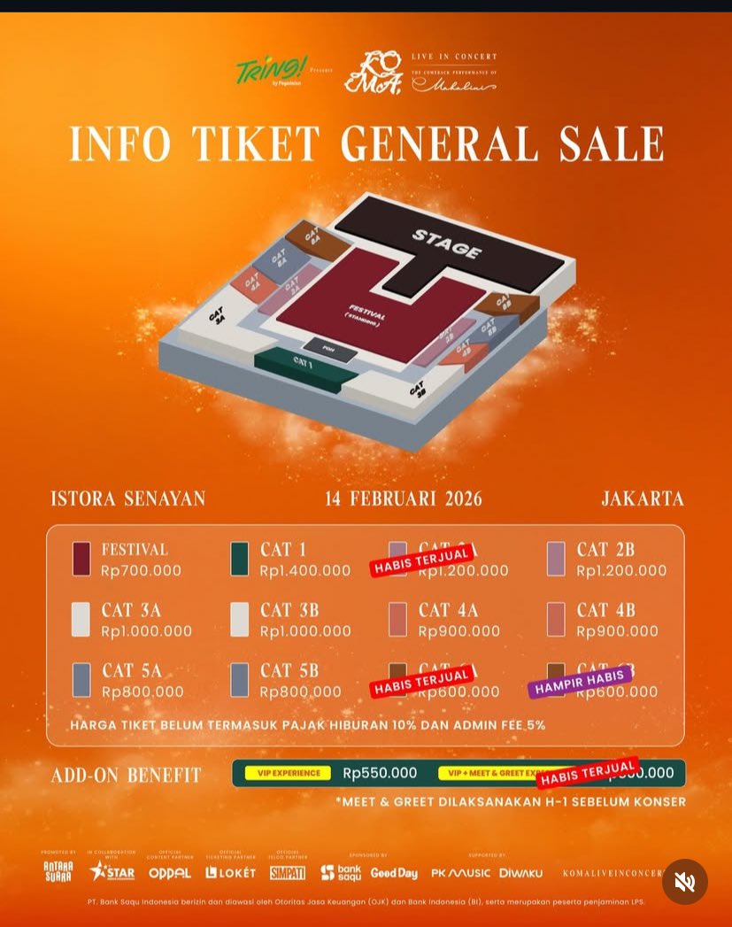 eggsurprice's tweet photo. WTS Mahalini Konser KOMA cat 3 dan fest underweb cod venue
.
.
Wts wtb Mahalini konser KOMA https://t.co/C5GA6q1H8f