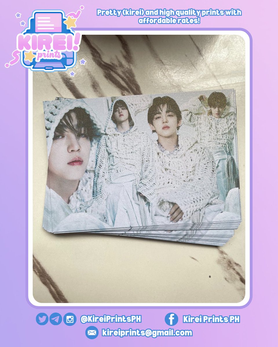୨୧ #PrintsbyKirei ⋆౨ৎ˚⟡˖ ࣪ ౨ৎ˚
Pricelist: tinyurl.com/KireiPrintsPri…

Postcard (glittered noncoated)

🏷️lf printing services hand banner photocard polaroid cupsleeve events postcard filmstrip photostrip heart button pin kpop anime ppop