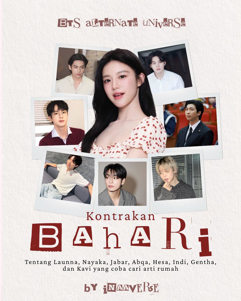 inaaverse's tweet photo. Kontrakan Bahari

; Tentang Launna, Nayaka, Jabar, Abqa, Hesa, Indi, Gentha, dan Kavi yang coba cari arti rumah🏠

BTS Local Au
© inaaverse https://t.co/H8tIxYlwxx