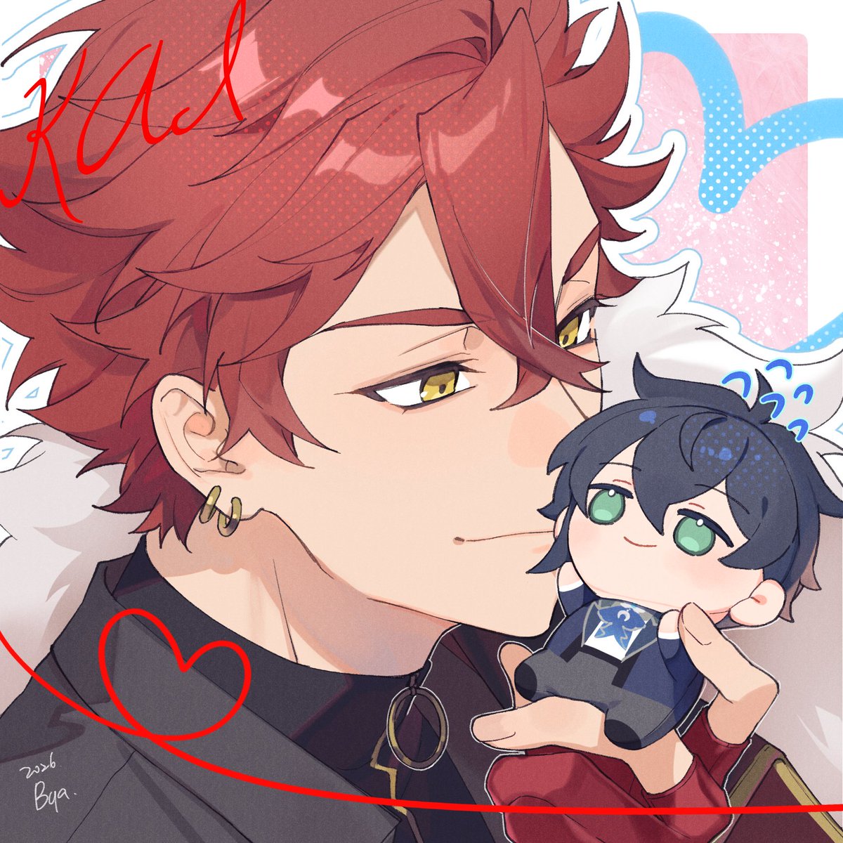 bya9931_r18's tweet photo. 🐺🐋情人節就要放CP！情人節塊肉❤️💙
只是幾個月前畫的草稿放到現在直接當賀圖也是沒想到🫴 https://t.co/bSUKgdyBFS