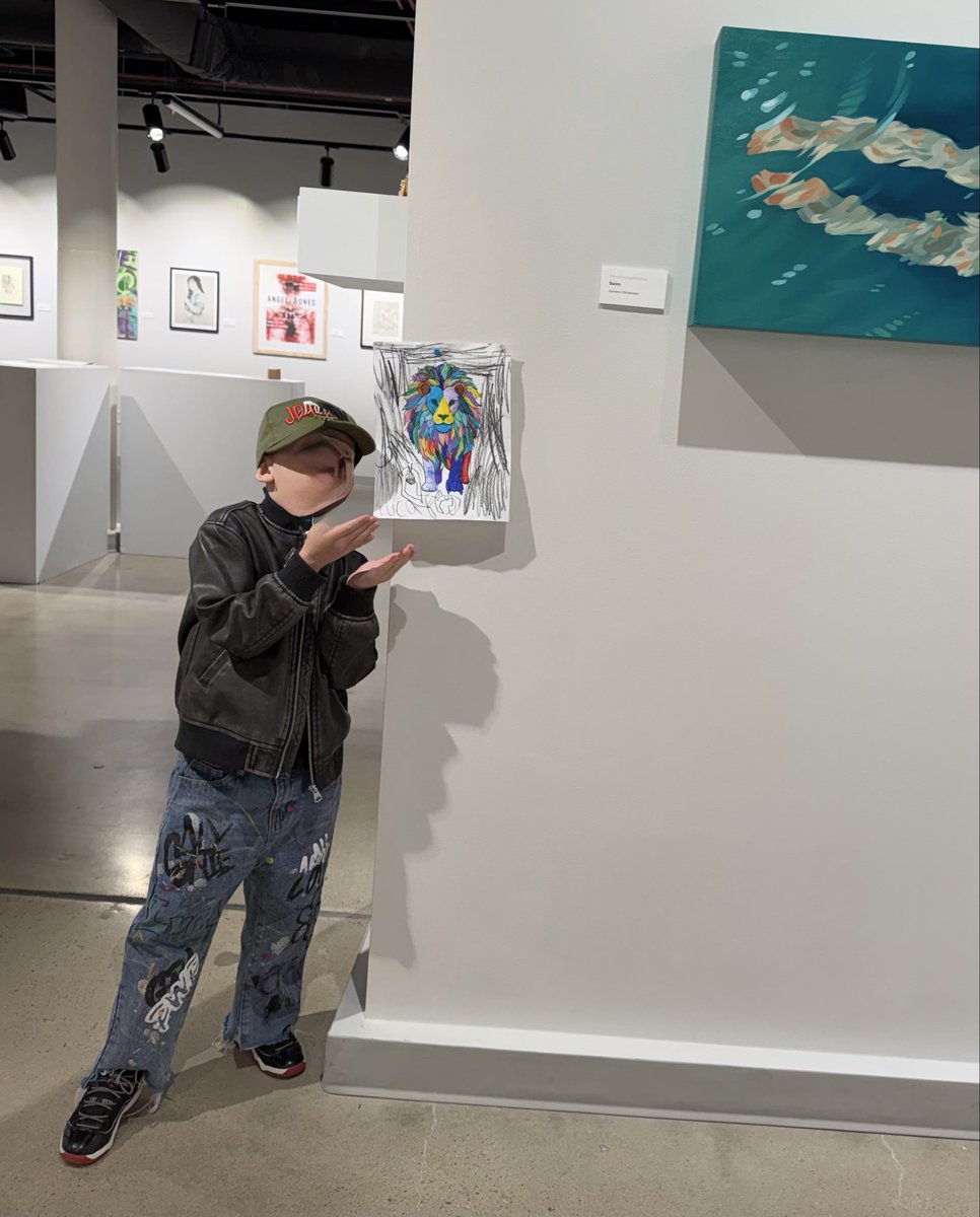 ryannadeau's tweet photo. I took my 6yr old son up to the @sundancefest & showed him the Park City Banksy & told him a bit about his art & other shenanigans. Fast forward…my son found out there’s a gallery at a local University & wanted his art displayed. I told him that wasn’t how it worked & his response was, “well, what would Banksy do?”