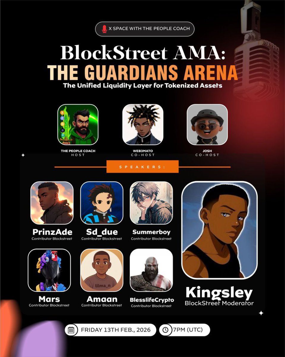 Blocksteet weekly ama in the guardians arena was amazing. 
Don't mis the next one . 
<a href="/BlockSt_HQ/">Block Street</a>