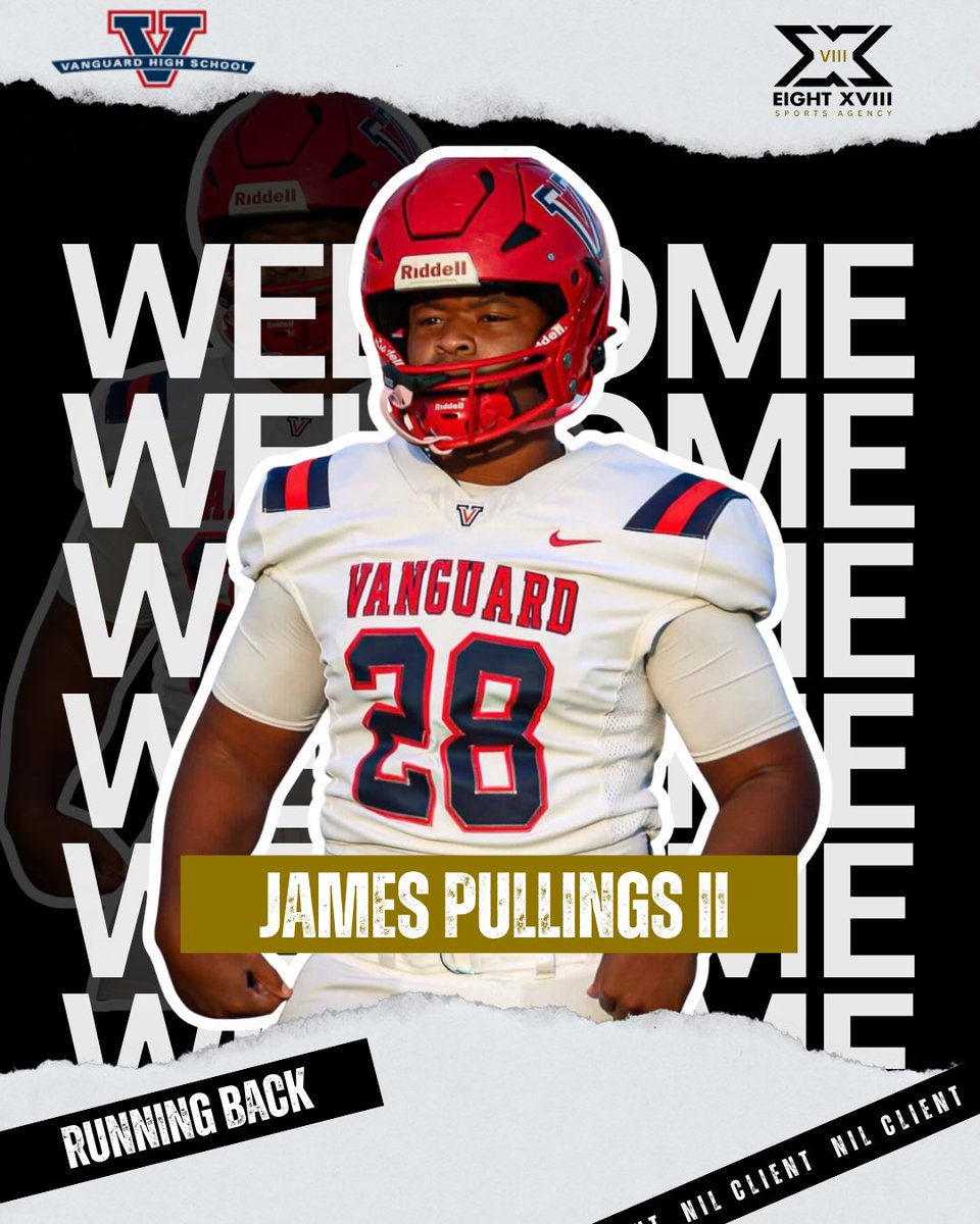 🚨 NEW CLIENT ALERT 🚨

Please join us in welcoming James Pullings II to the family! 💪🏽🔥 <a href="/pullings_ii/">James Pullings II</a> 

RB out of Vanguard High School, James brings speed, vision, and playmaking ability every time he touches the ball. The future is bright and we’re excited.