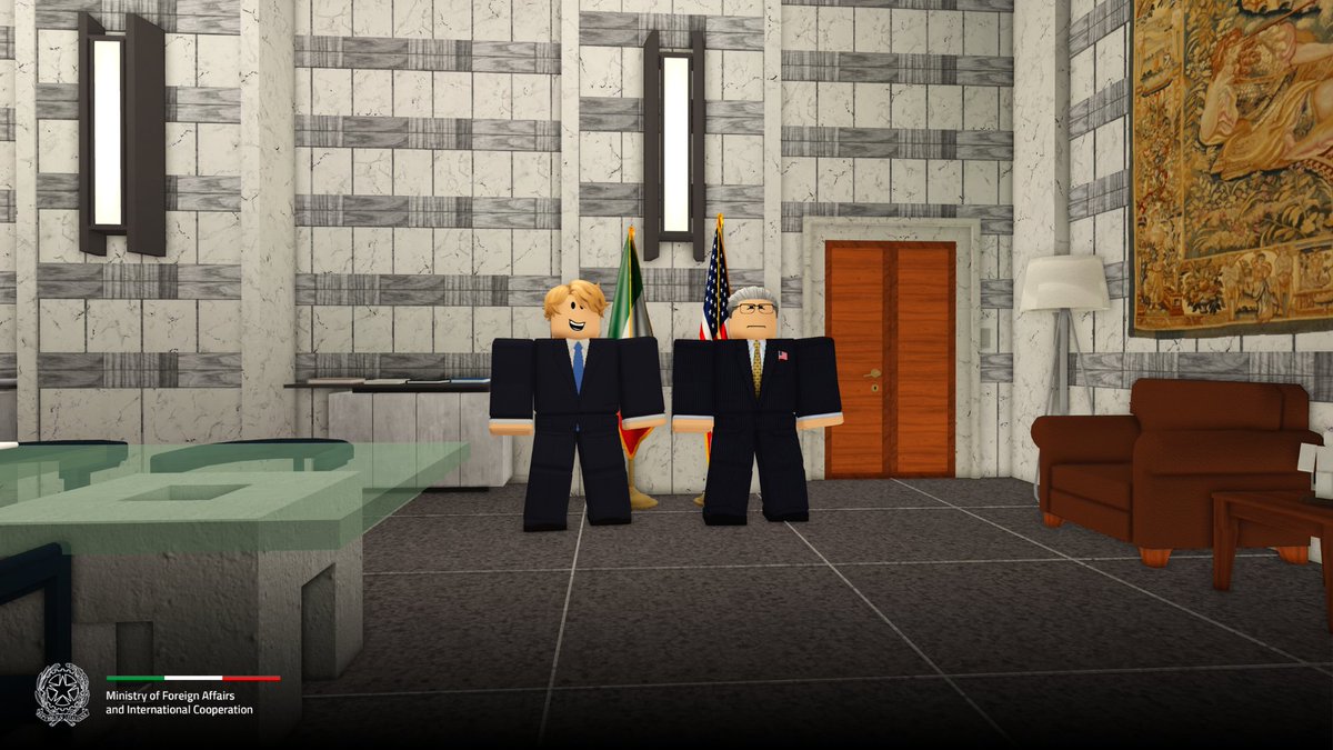 BRI_Conte's tweet photo. Tonight I was pleased to welcome U.S. Vice President Raymond Reddington to Rome at the Farnesina. We reaffirmed the strength of the Italy–U.S. partnership and our commitment to deepen cooperation.

My thanks to the Carabinieri and Secret Service for their outstanding work. 🇮🇹 🇺🇸 https://t.co/63xVXOVl3w
