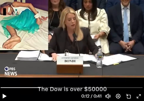 Sickening, truly sickening. The USA has fallen so far that the most important role of the DOJ is to protect a criminal pedophile at any cost. Everything else is secondary. Bondi is Trump's Ghislane Maxwell. The abuse never stops.
#TrumpEpsteinFiles