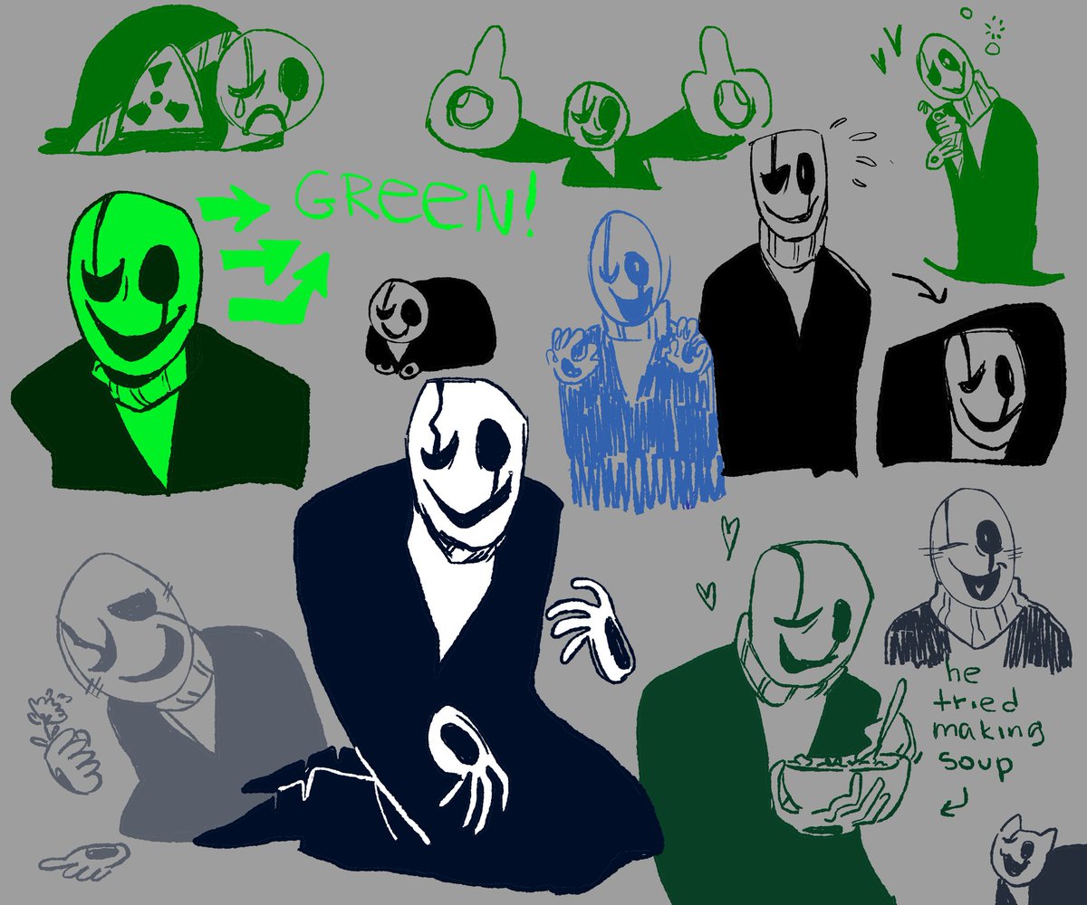 KefirSTushyu's tweet image. The man who speaks in hands #wingdinggaster #gaster #undertale #deltarune #utdr