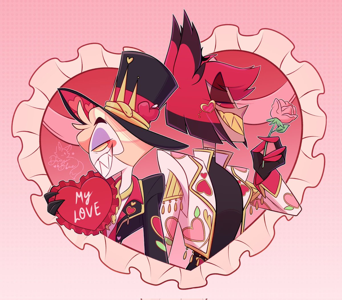 I was SO excited for the official merch to finally drop so I could share this little drawing😭😭💖
ÑAM ÑAM RADIOAPPLE 👅👅💞

#HazbinHotelLucifer #HazbinHotelAlastor #radioapple #Hazbinhotel #fanart