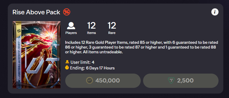 🚨 Rise Above Pack Giveaway, Who wants it for FREE?

✅ Follow me &amp; Retweet &amp; Like to enter.

That's ALL! Winner soon! #FC26