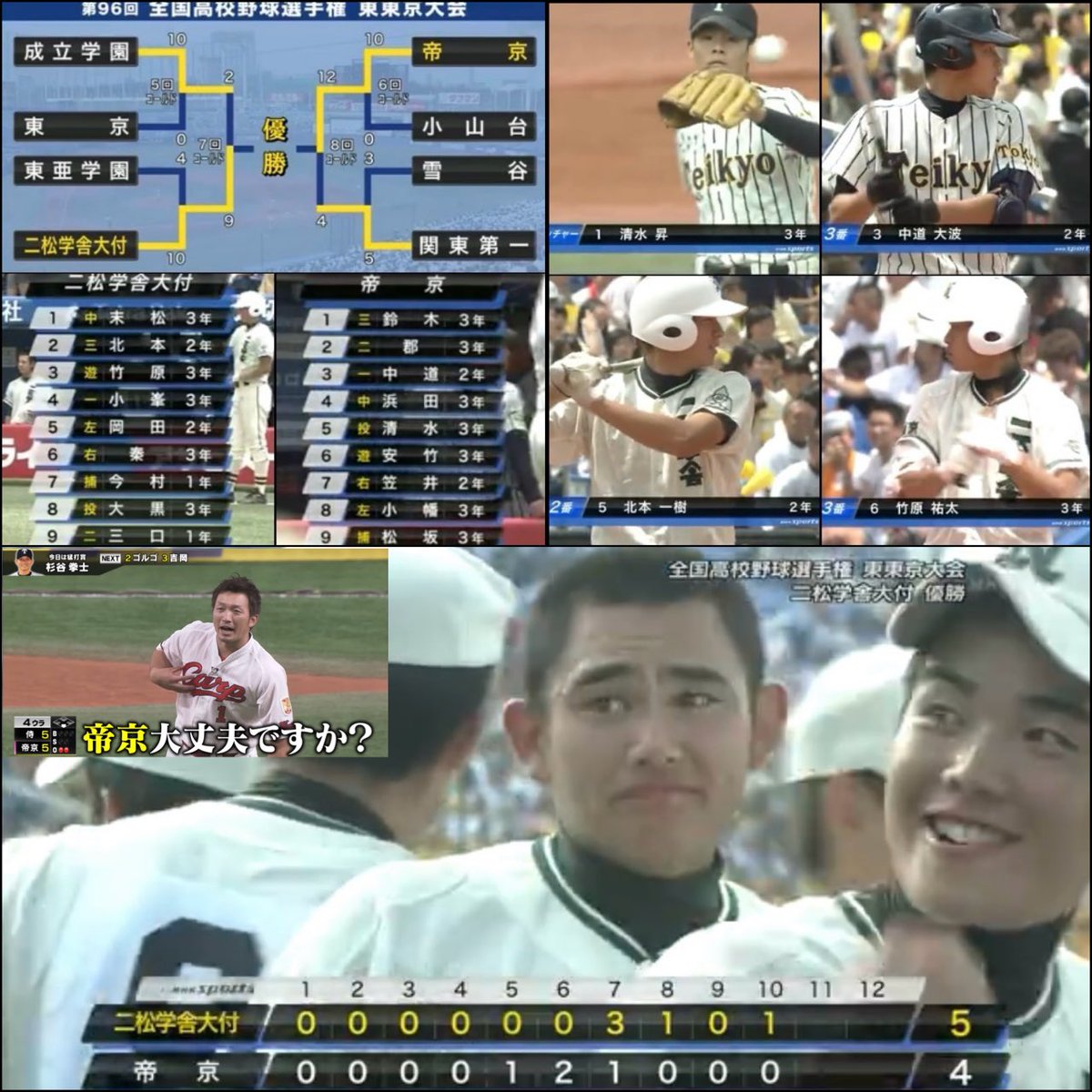 帝京の歯車が狂い始めた試合。

今となっては、二松学舎に勝つ事は甲子園出場よりも難しいかもしれない…？