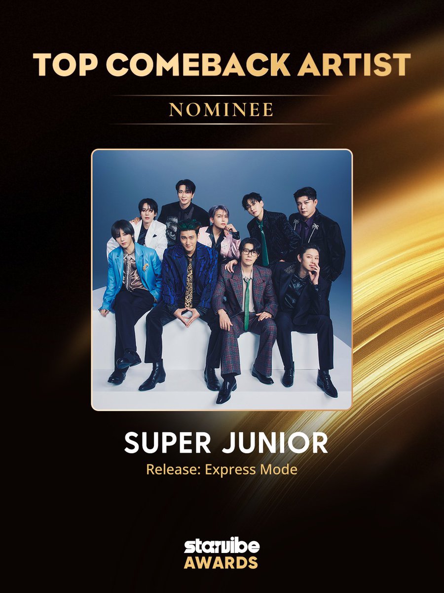 SUPER JUNIOR — StarVibe Awards #SUPERJUNIOR is nominated for TOP
