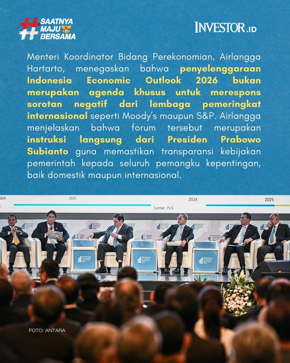 InvestorID's tweet image. Airlangga memaparkan rasio fundamental ekonomi Indonesia yang solid sebagai jawaban diplomatis atas keraguan pasar. 

Baca investor.id dan unduh aplikasi Investor Daily di iOS dan App Store!

#IndonesiaEconomicOutlook #Moodys #SaatnyaMajuBersama #InvestorDaily