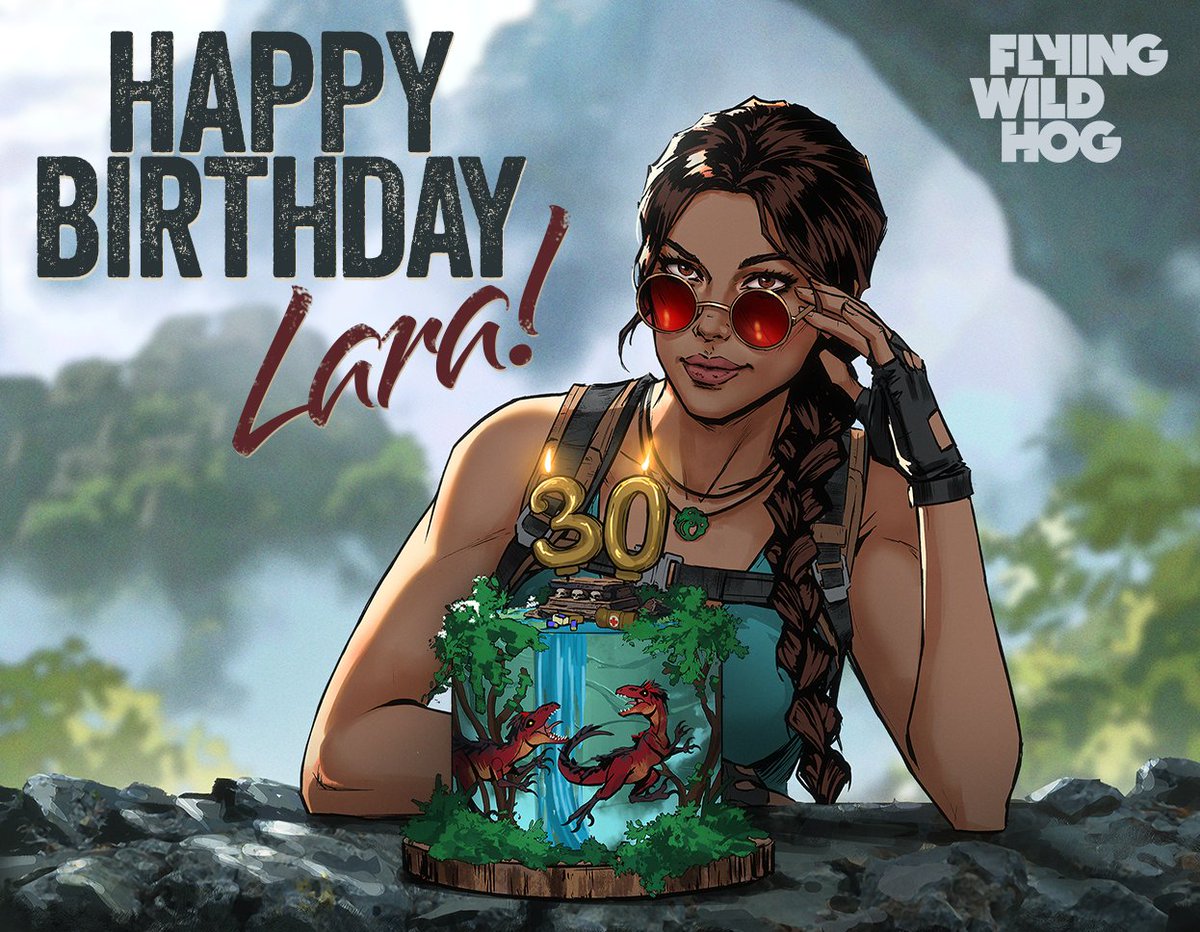 tombraider's tweet image. Happy Birthday to the one and only Lara Croft 🎂

@flying_wild_hog created this incredible artwork to celebrate her big day.

For 30 years, she has crossed continents, uncovered ancient secrets, and outsmarted anyone in her way. She continues to inspire us to be bold, curious,