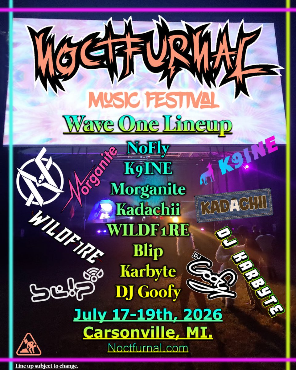 Hey all! Lets meet our first wave of DJs for Noctfurnal 2026!