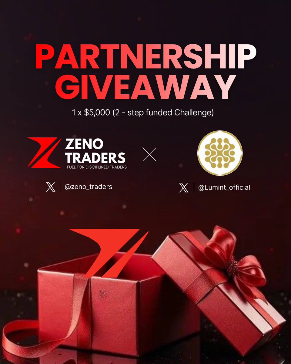 📢 Partnership and Giveaway Announcement 🚀

🌟 ZenoTraders x LUMINT 🌟
🎁 Prize $5,000 Funded Account for 1 winner

✅ To Qualify;
• Follow <a href="/Lumint_official/">Neuraltrust</a> and <a href="/zeno_traders/">Zeno Traders</a>
• Retweet this tweet
• tag friends in comment 
________________

Excited To Announce our Strategic