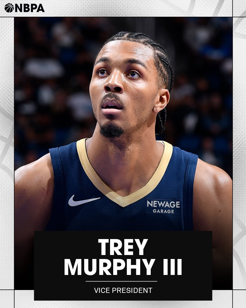 The Board of Player Representatives has elected Trey Murphy as Vice President of the NBPA Executive Committee. He will serve a three-year term.