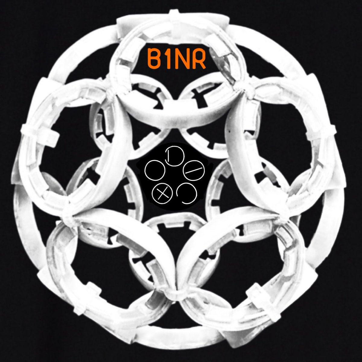 DICTOsphere's tweet photo. New B1NR logo in Colors associated with the Platonic Solids and their elements: Dodecahedron - Orange / Ether, Icosahedron -  Blue / Water, Cube - Green / Earth, Tetrahedron - Fire / Red, Octahedron - Air / Yellow. B1NR is an open source geometric sculpture project. https://t.co/m23phNXFJH