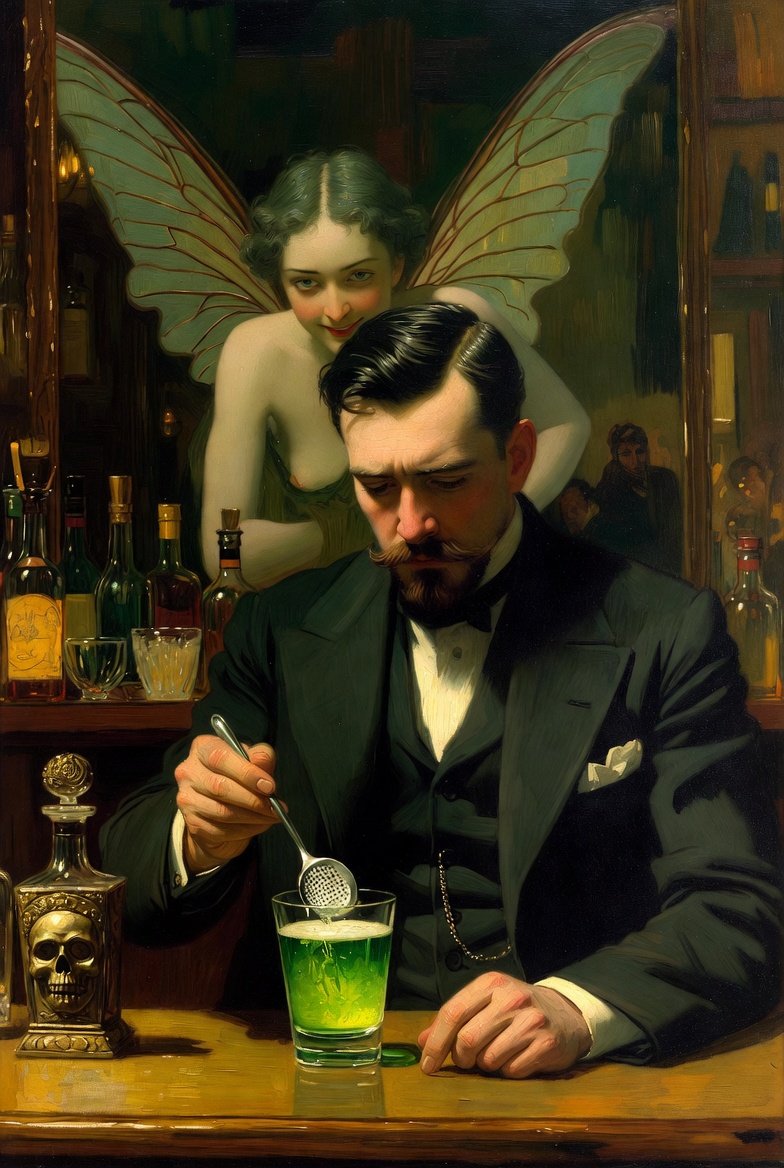 La feè verte
#absinthe #aiart #greenfairy