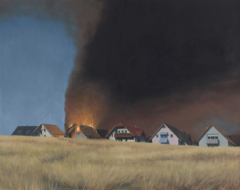 Markus Matthias Krüger (German, b. 1981), Sommerdrama [Summer Drama], 2008. Oil on canvas, 80 x 100 cm.