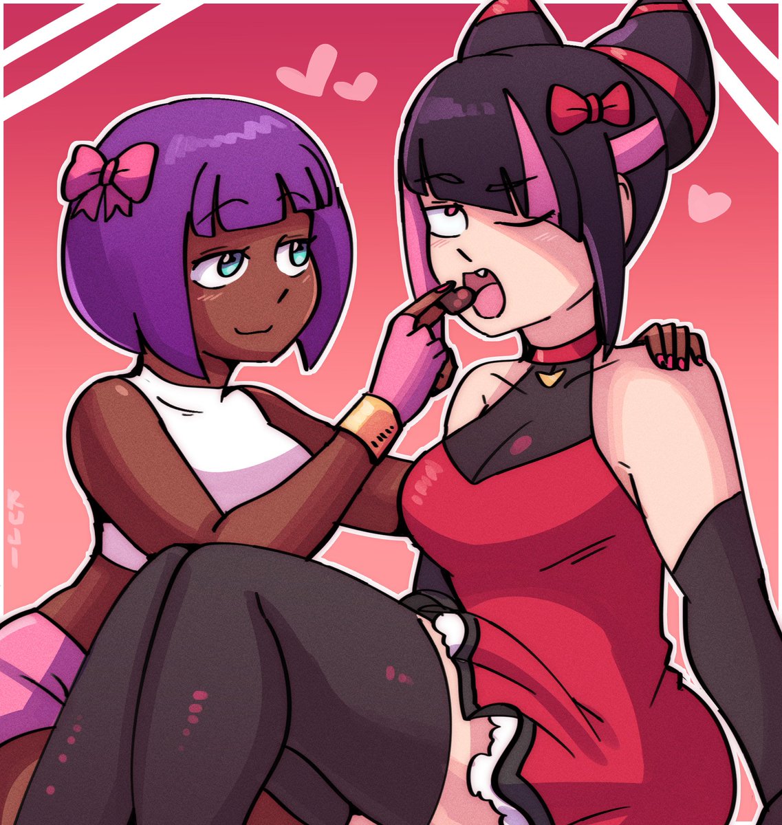 ハン・ジュリ 「previous Valentine's art ハッピーバレンタイン!」|🍡 イーサン 🍡 Comms Open!のイラスト