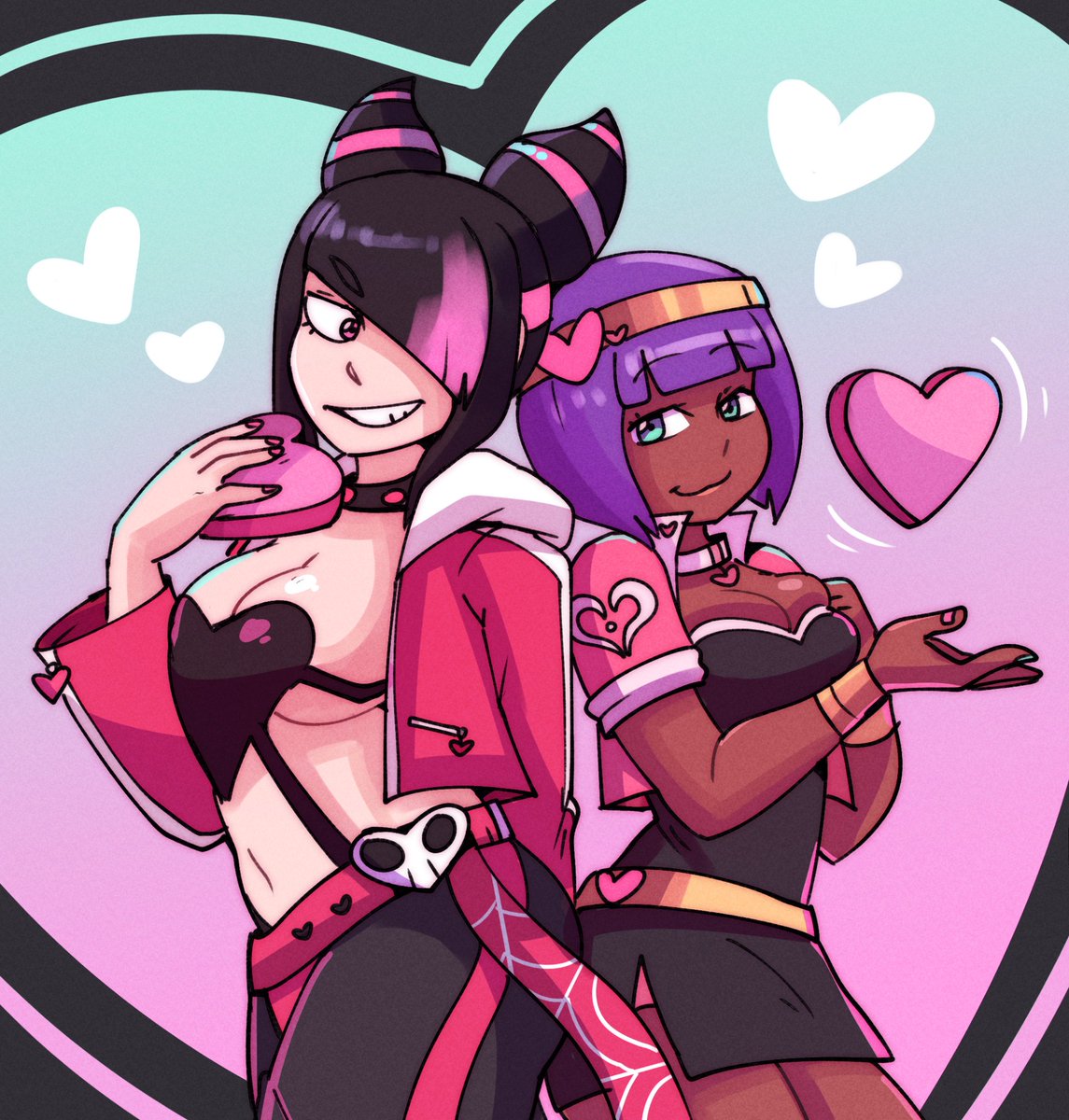ハン・ジュリ 「previous Valentine's art ハッピーバレンタイン!」|🍡 イーサン 🍡 Comms Open!のイラスト